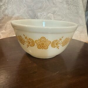 FADED Pyrex Corning Golden Butterfly Flower Mixing Bowl